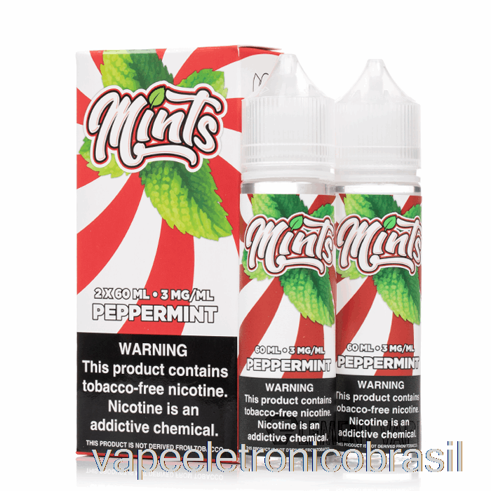 Vape Recarregável Hortelã-pimenta - Mentas Vape Co - 120ml 0mg